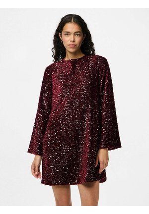PCKAM DEEP BACK BOW DRESS - Cocktailklänning - tawny port