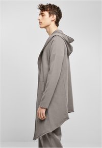 Urban Classics LONG HOODED OPEN EDGE CARDIGAN - Kardigan - grey
