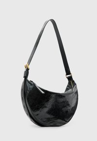 AllSaints HALF MOON SHOULDER - Handväska - black shine
