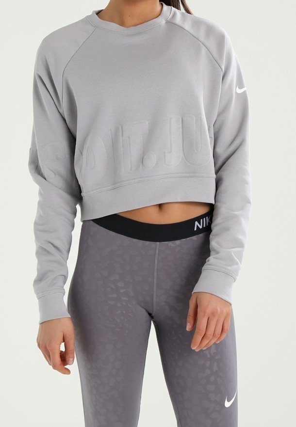 nike embossed cropped sweatshirt