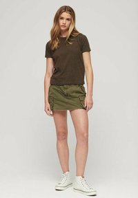 Superdry & Co ESSENTIAL LOGO - T-shirt basic - dark chocolate brown marl