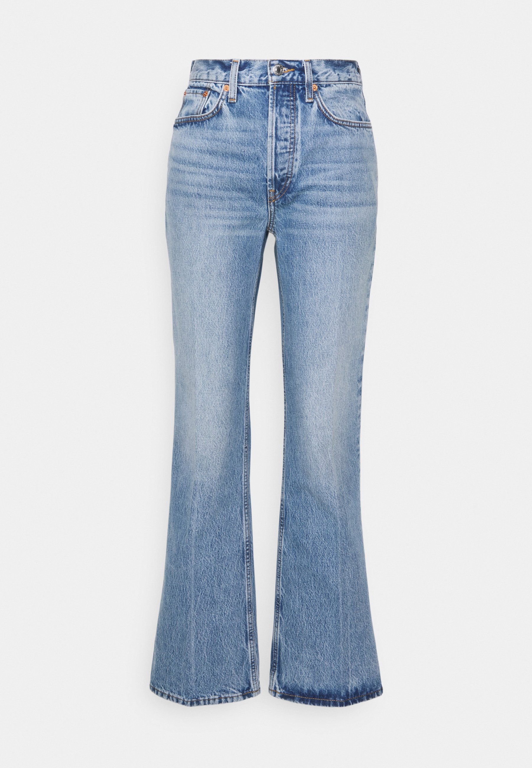Bootcut jeans - med fade with crease 