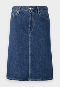 STRAIGHT KNEE SKIRT - Denim skirt - dark blue denim