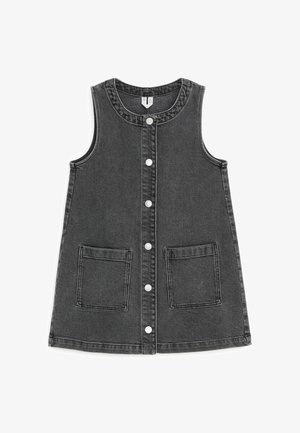 ARKET, ARKET SLEEVELESS DENIM DRESS - Denim dress - black