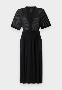 GERALYN SHORT SLEEVE  DRESS TO MIDCALF - Rochie din jerseu - black