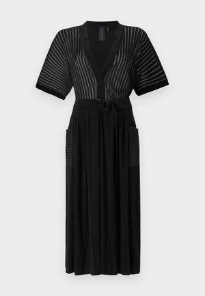 Norma Kamali GERALYN SHORT SLEEVE  DRESS TO MIDCALF - Jerseykjole - black