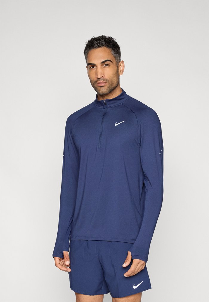 Nike STRIDE MIDLAYER - Camiseta de manga larga - midnight navy/reflective silver-coloured