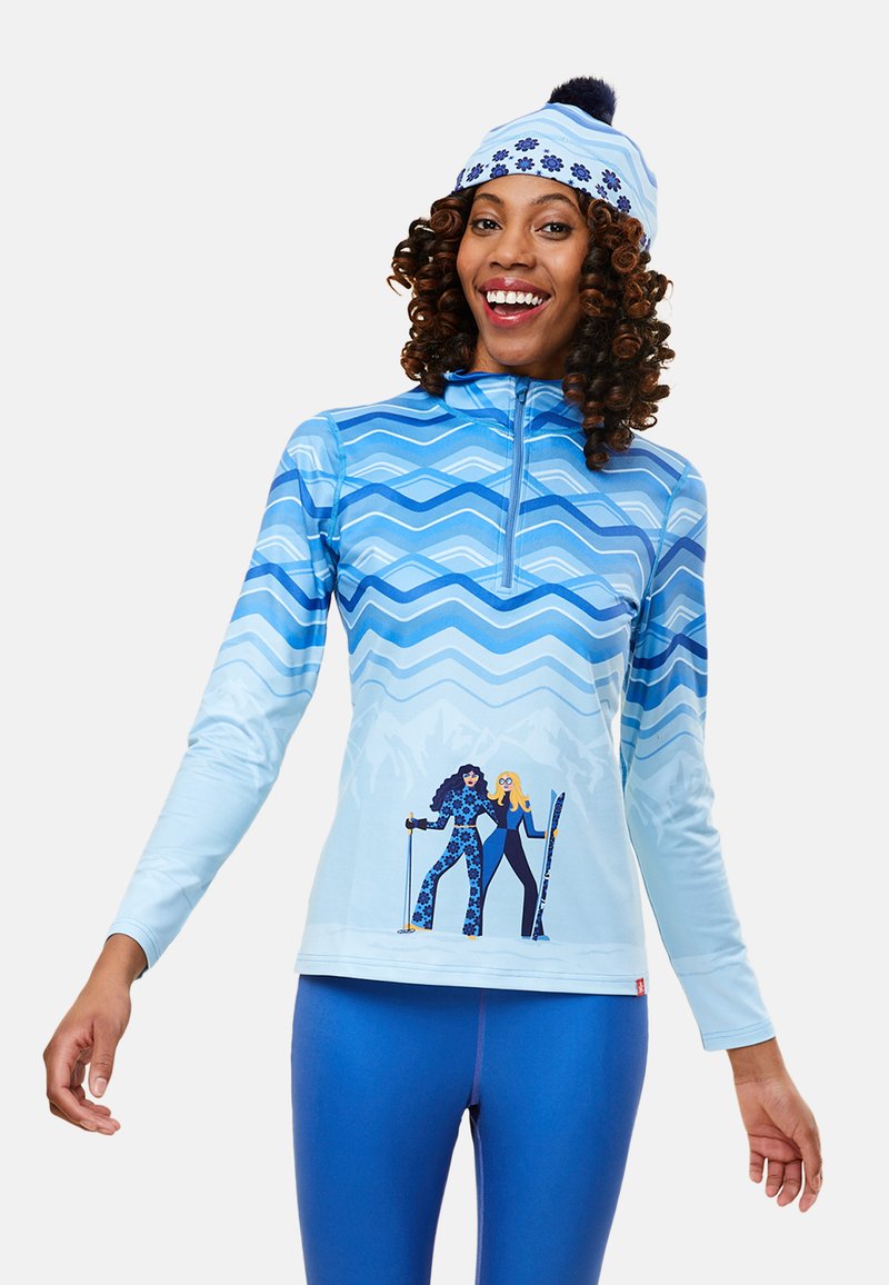 Krimson Klover GONE SKIING - Long sleeved top - bright blue/light blue