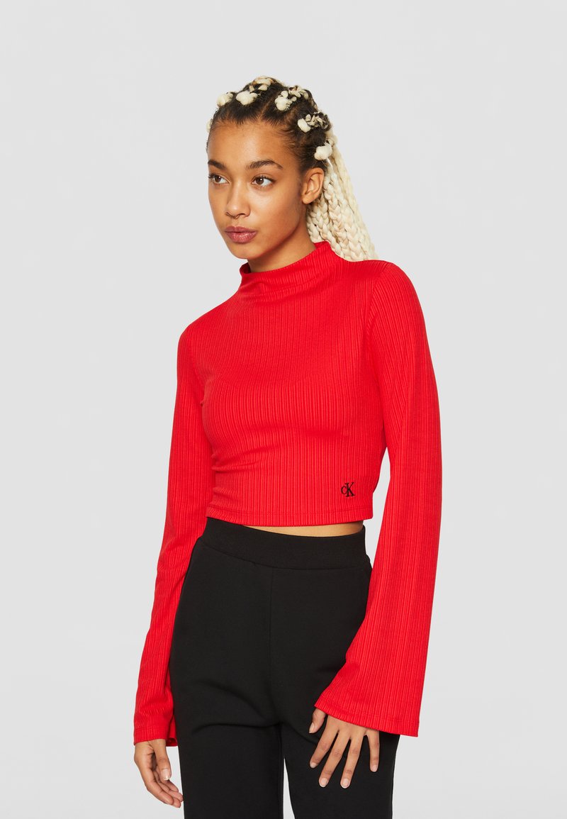 Calvin Klein Jeans HIGH NECK LONG SLEEVE Long sleeved top candy