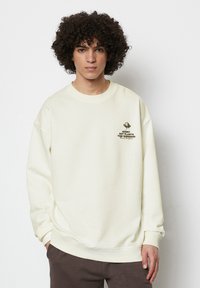 Marc O'Polo DENIM LONG SLEEVE RELAXED FRONT BACK  - Sweatshirt - egg white