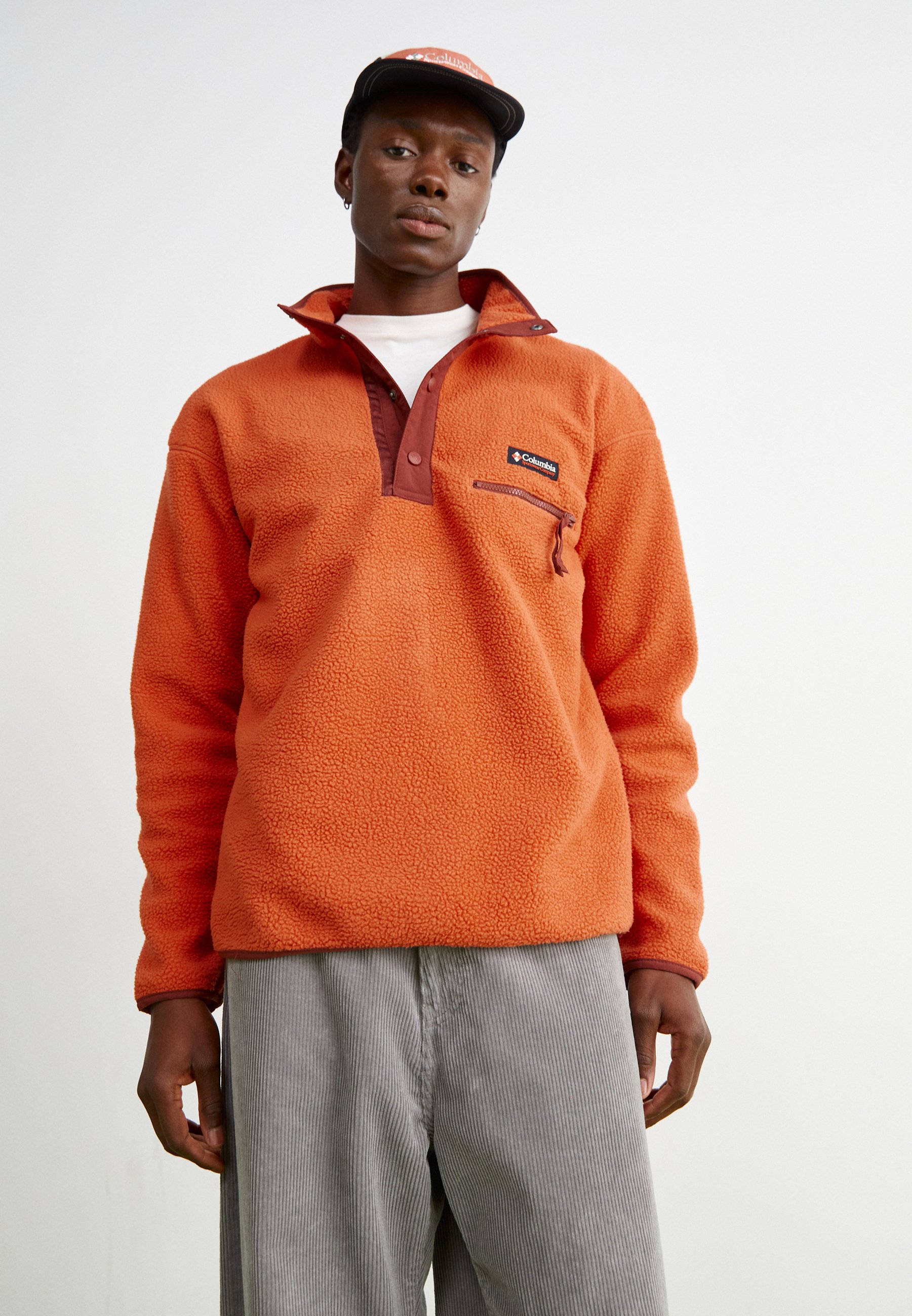 Columbia HELVETIA HALF SNAP - Fleece jumper - tuscan/orange