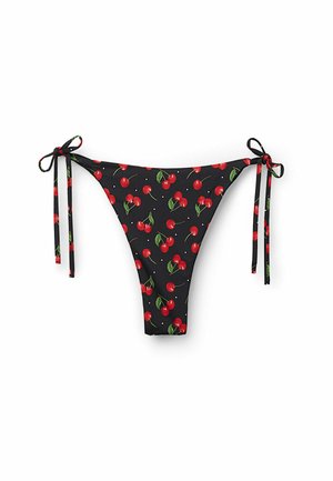 Tezenis Bas de bikini - schwarz y  nero stampa cherry