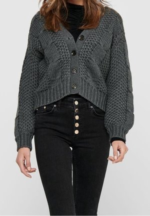 Cardigan - mottled dark grey