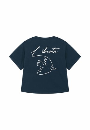 LIBERTE BACK PRINT  - T-shirt con stampa - dark blue