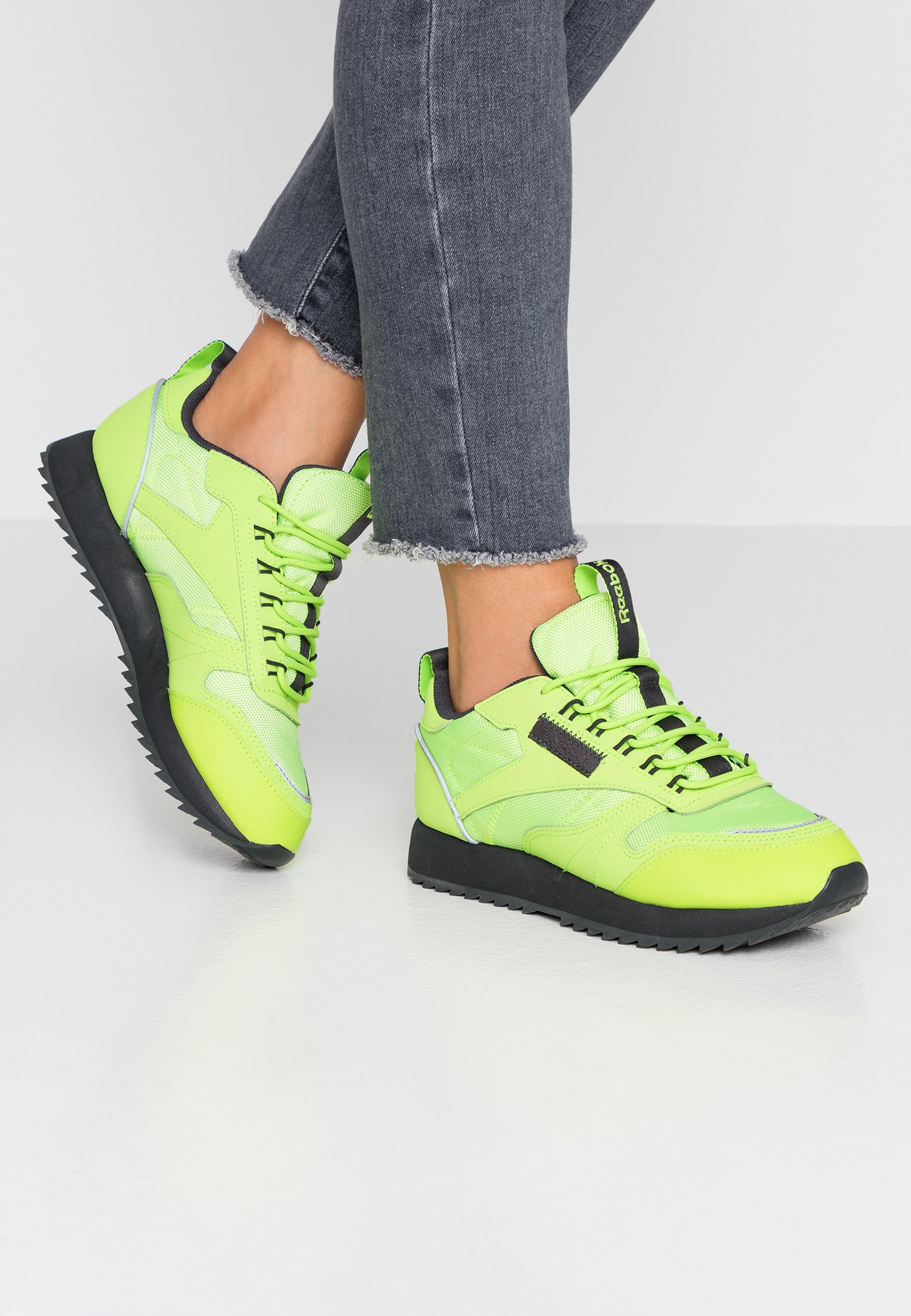 lime green reebok classics
