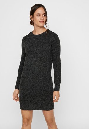 VMDOFFY O NECK DRESS - Vestido de punto - black