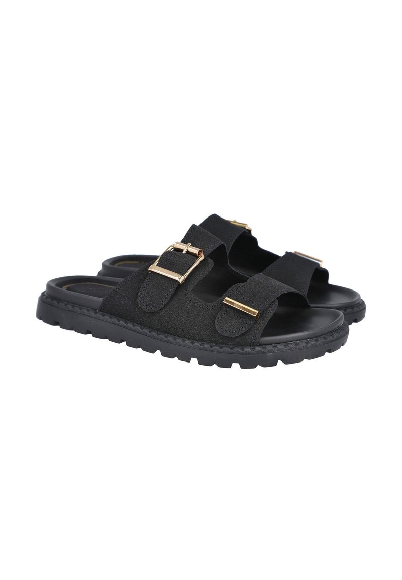 Maria Mare PLANAS CON HEBILLAS Sandalias planas black/negro