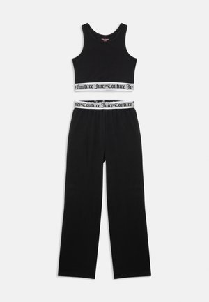 CROP WIDE LEG SET - Pidžamas komplekts - black