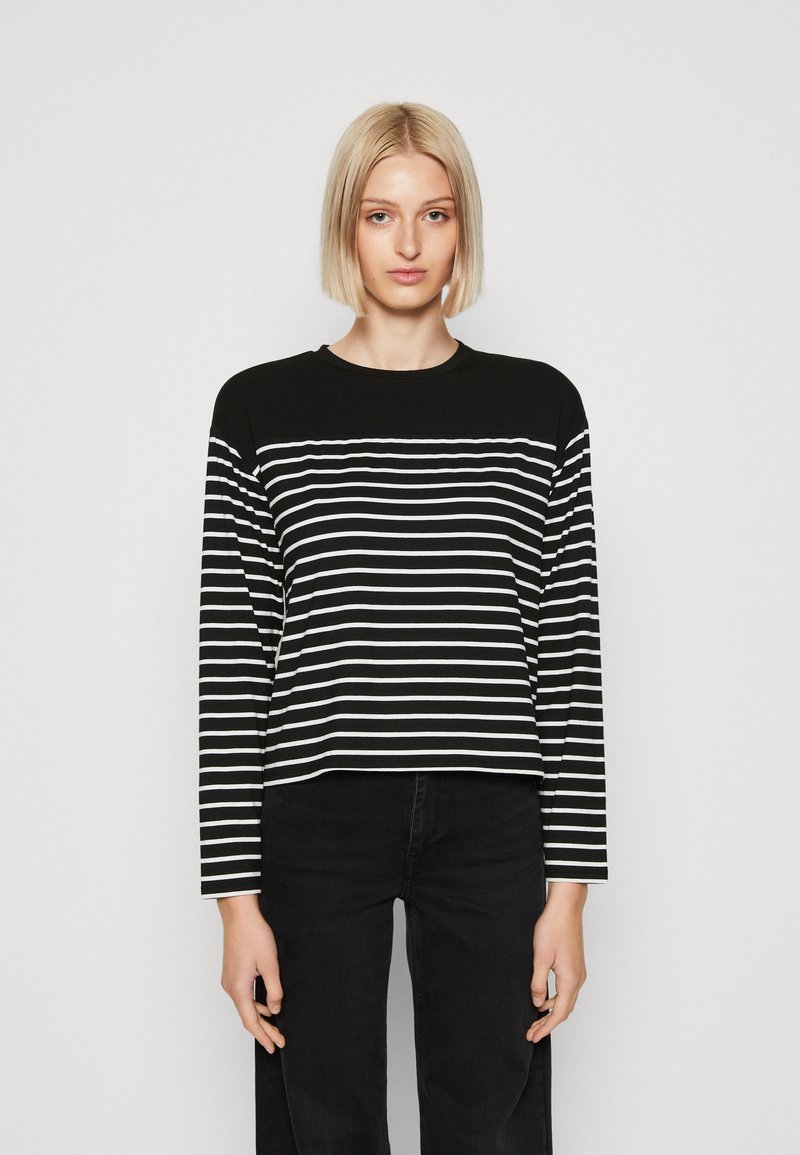 JDY - Jdygaby L/S O-Neck Cardigan Knt - 4926905 Cloud Dancer W. Black Iris main image 1