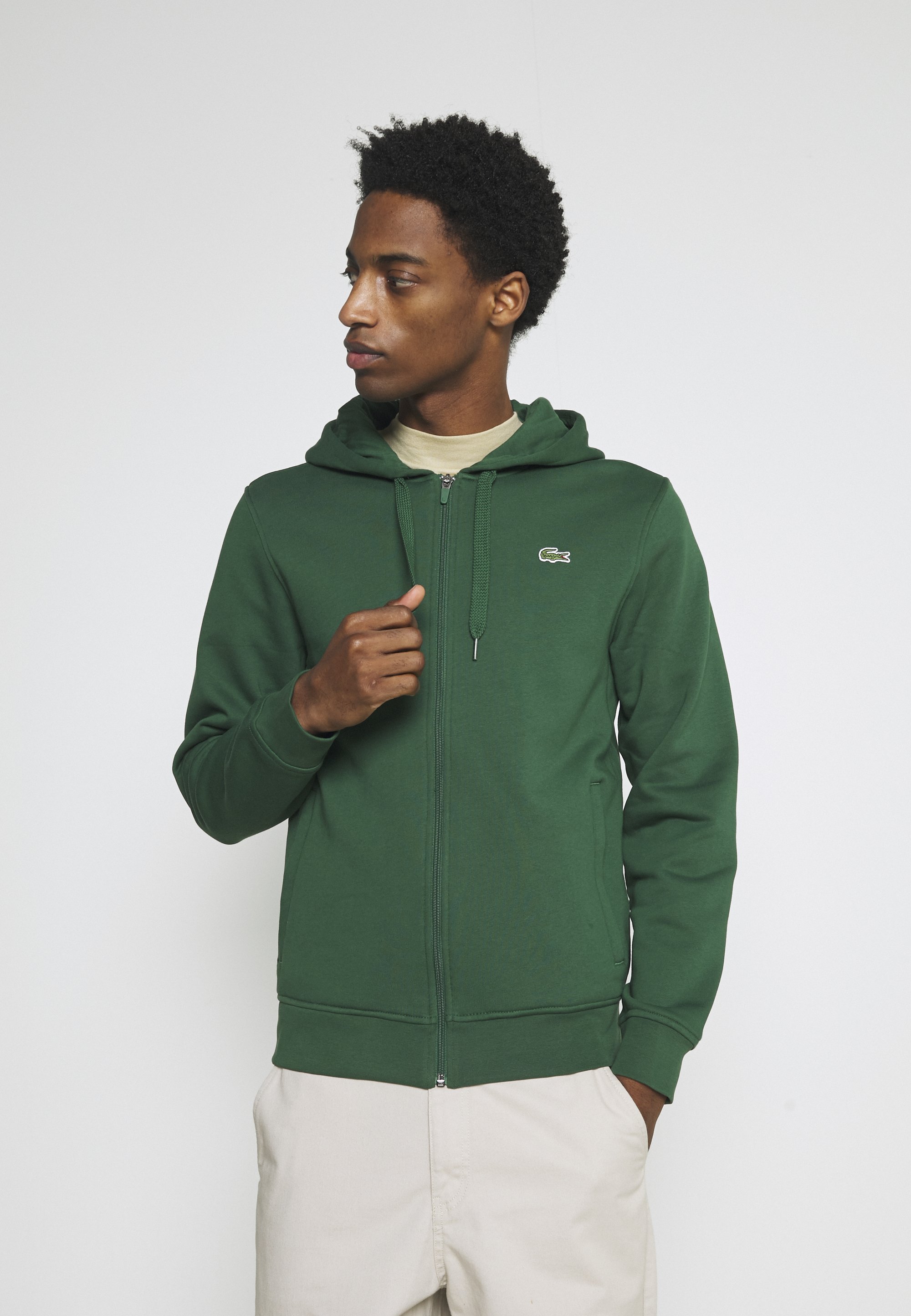 Lacoste Classic Hoodie Sweat A Capuche Zippe Green Vert Fonce Zalando Fr