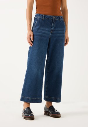 More & More, MORE & MORE LÄSSIGE, VERKÜRZTE WIDE-LEG-JEANS - Wide Leg - dark blue denim