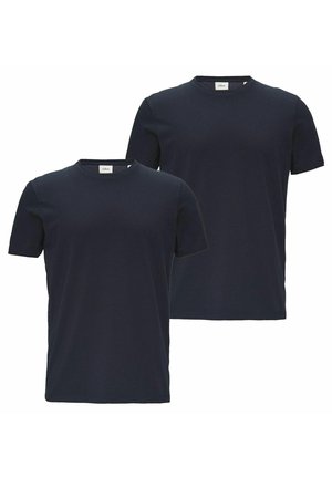 RUNDHALS KURZARM 2ER PACK - Basic T-shirt - navy