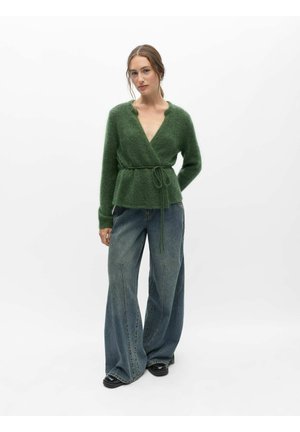 Object, CARDIGAN TIE FRONT - Cardigan - bronze green1