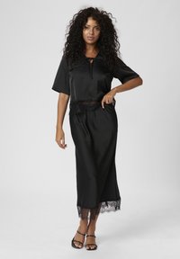 Kaffe HILDA  - Maxi sukně - black deep