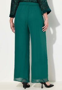 Ulla Popken DOPPELLAGIG WEITES ELASTIKBUND - Kalhoty - dark green