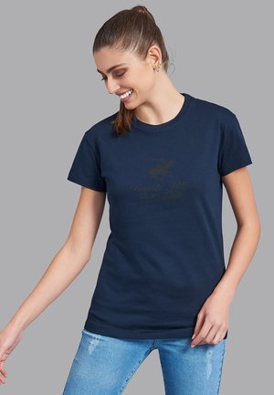 T-shirt med print - navy