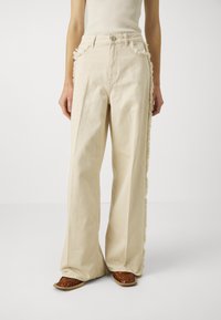2nd Day FRECLA NATUREL - Wide leg - nature denim