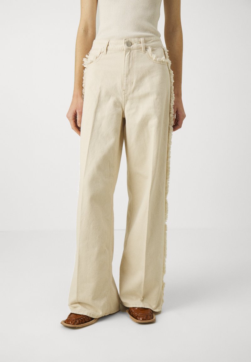 2nd Day FRECLA NATUREL - Wide leg - nature denim