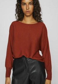 VILA U-BOOT-AUSSCHNITT - Džemperis - burnt henna