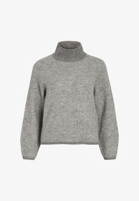 Selected, medium grey melange pattern eggnog melange