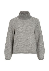 VILORY HIGH NECK  - Πουλόβερ - medium grey melange pattern eggnog melange