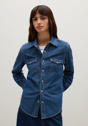 PURE - Button-down blouse - blue