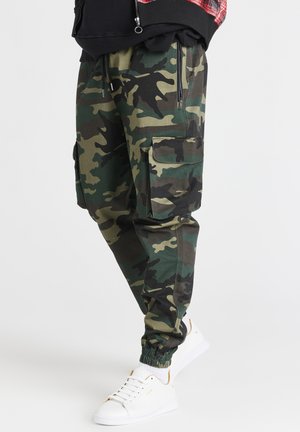 SIKSILK UTILITY CARGO JOGGERS - Pantaloni sportivi - camo