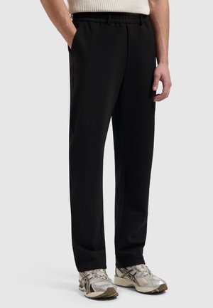 REGULAR FIT SMART PANTS - Trousers - black