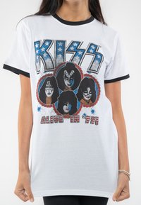 Paradiso Clothing KISS ALIVE IN 77 VINTAGE RINGER - Print T-shirt - white