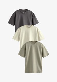 Ikke valgt, charcoal grey green ecru garment dye