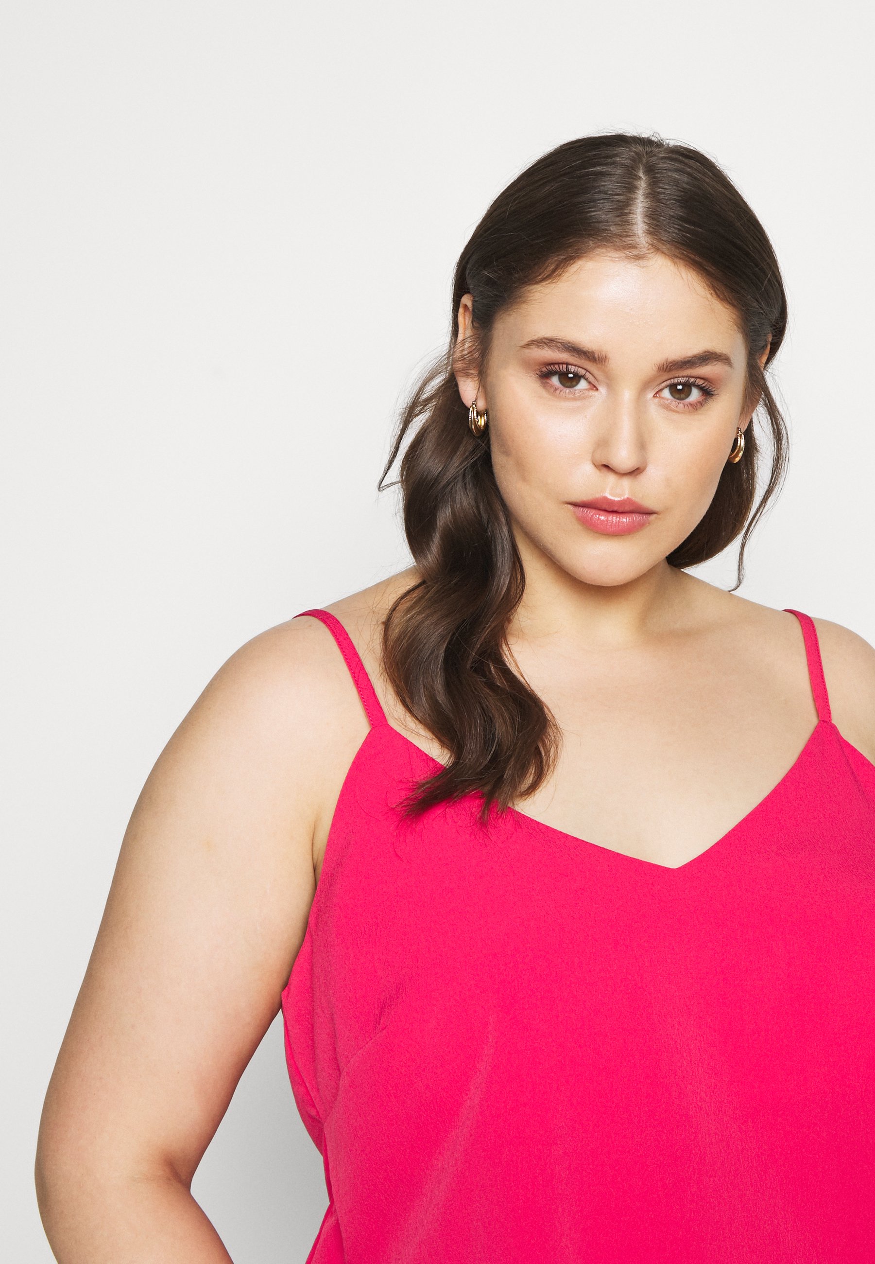 CAPSULE by Simply Be STRAPPY CAMI Topper fuschia CAPSULE by Simply Be STRAPPY CAMI - Topper - red