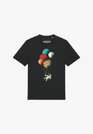 watapparel, BALLOON SPACEMAN UNISEX - Print T-shirt - black