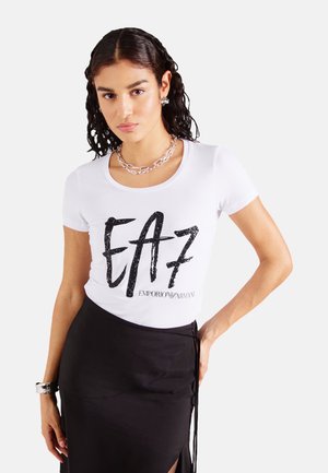 EA7 Emporio Armani Print T-shirt - weiss