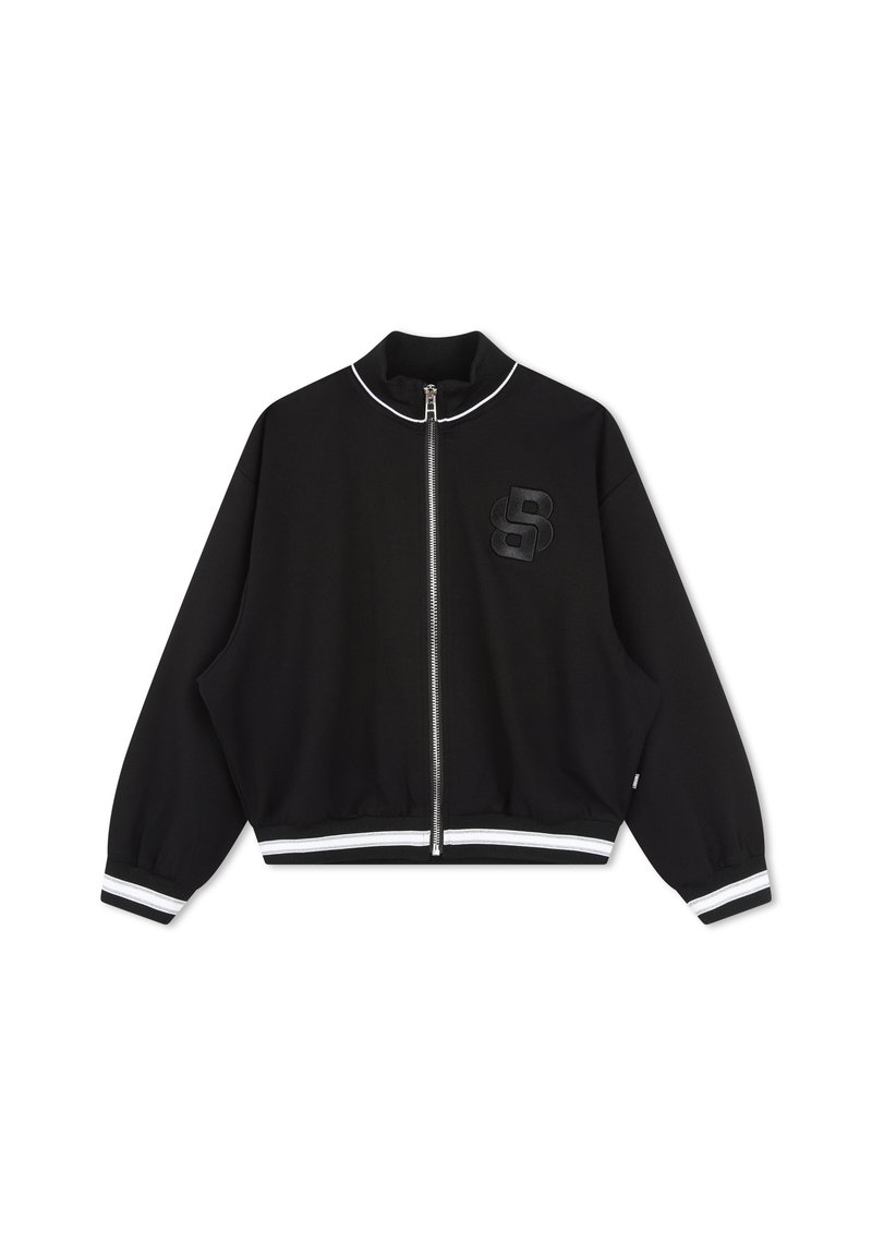 BOSS Kidswear Sweater met rits zwart