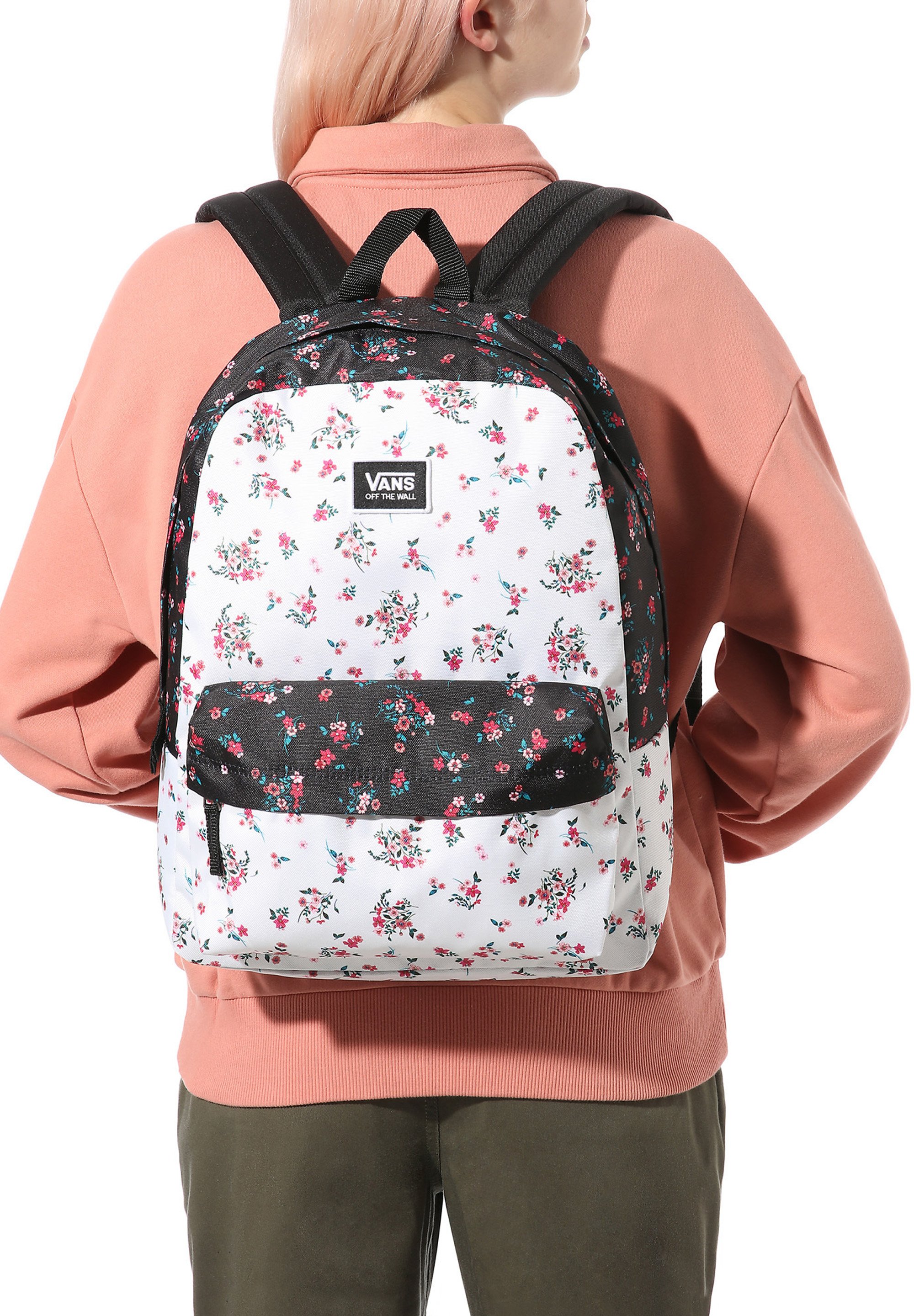vans realm flying v backpack floral