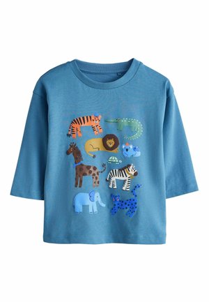 REGULAR FIT -  LONG SLEEVE GRAPHIC PRINT  - Bluză cu mânecă lungă - blue safari animals