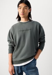 Marc O'Polo DENIM CREW NECK RELAXED - Felpa - teal green