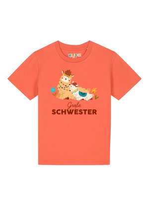 LAMA GROSSE SCHWESTER - Print T-shirt - fiesta