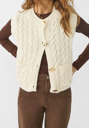 Weste - mottled beige