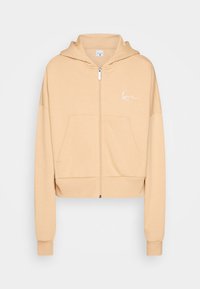 Karl Kani CHEST SIGNATURE ZIP HOODIE - Sweatjakke - light beige